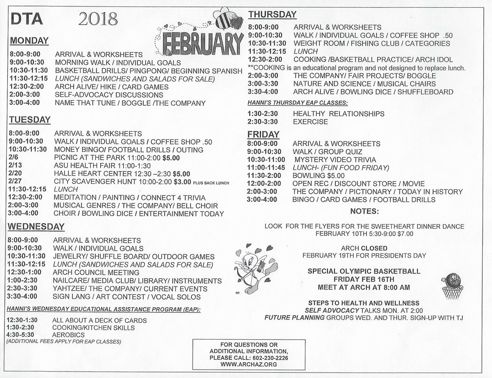 Day Treatment for Adults (DTA) | Arizona Recreation Center for the ...